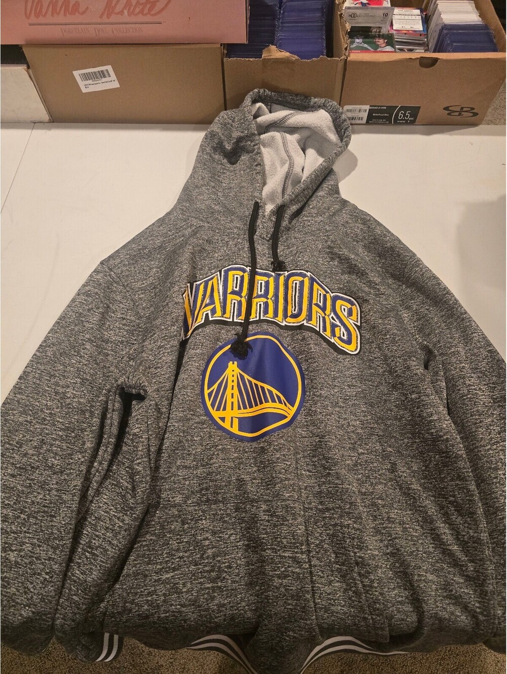 NBA Golden State Warriors Gray Pullover Hoodie Size Small
